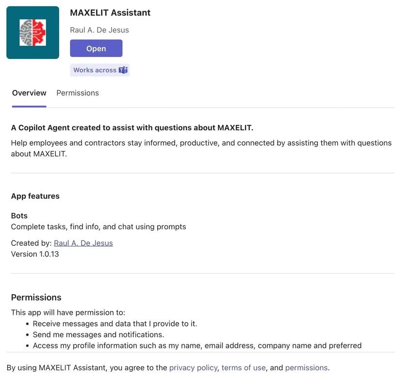 MAXELIT Assistant AI Agent